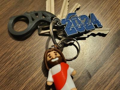Mini Jesus Keychain