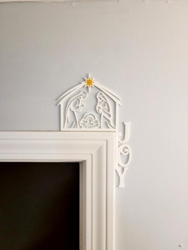 Christmas Nativity Scene Door Corner