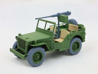 Jeep Willys MB Army Truck with machine gun V3 