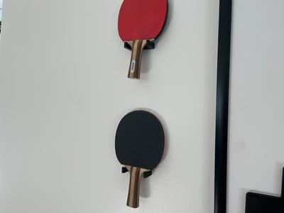 Minimalist ping pong paddle wall mount