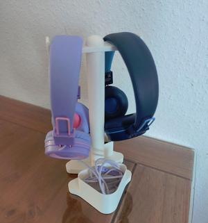 Double headphones holder no support