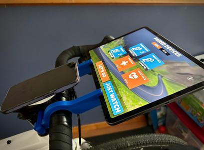 Bike trainer iPad mount