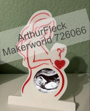 Ultrasound Picture Frame + Base (print in place)