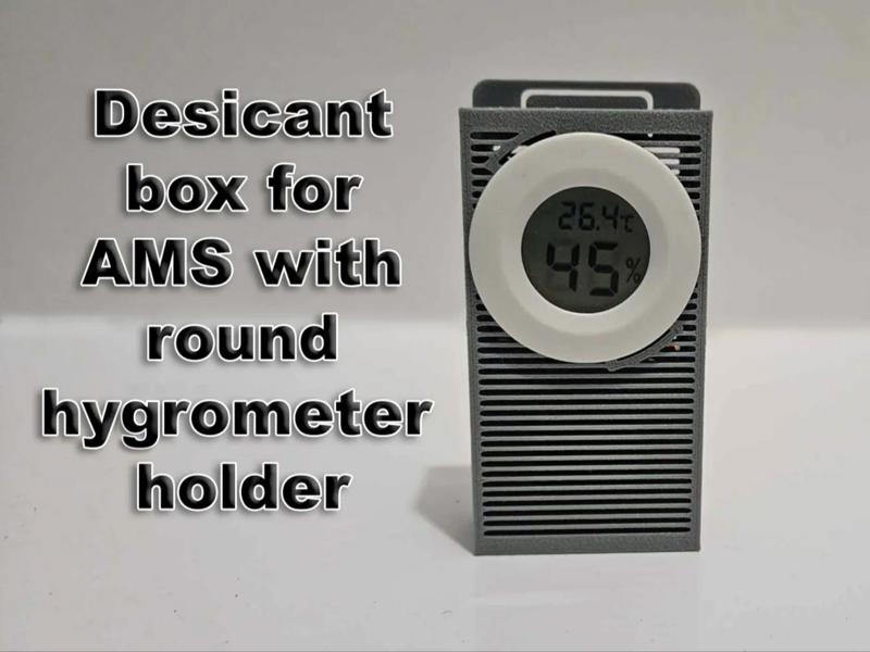 Desicant box for AMS with round hygrometer holder