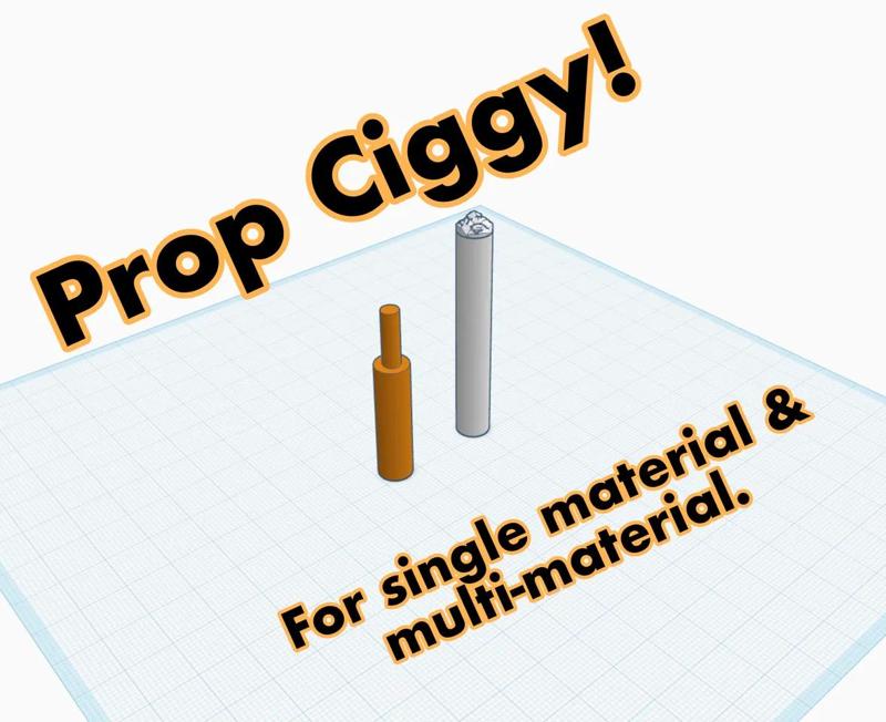 Prop Cigarette for single & multi-material printers!   