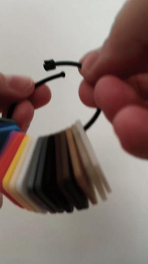 Snap in ring for swatches