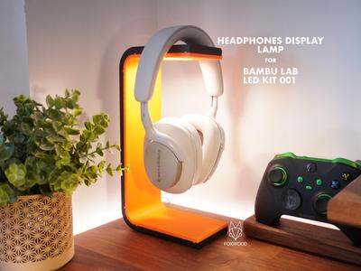 Headphones Display Stand Lamp - Foxwood