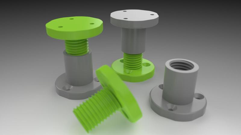 Adjustable Support / Furniture Leg (Easy to print)