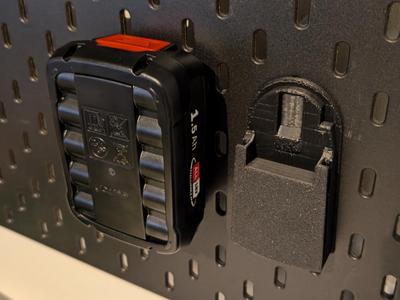 Bosch Green DIY 18V Battery Mount Skadis