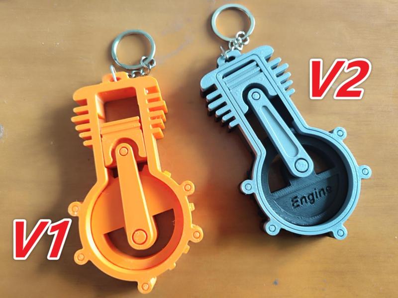 Engine stress-relief toys (no supports, print-in-place, articulated)