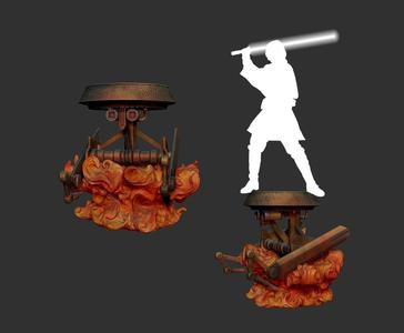 mustafar droid diorama