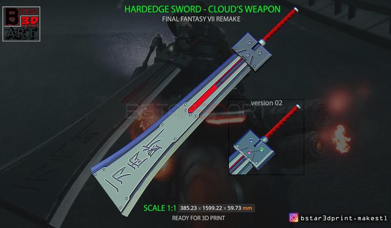 HardEdge Sword Cloud - Final Fantasy VII remake