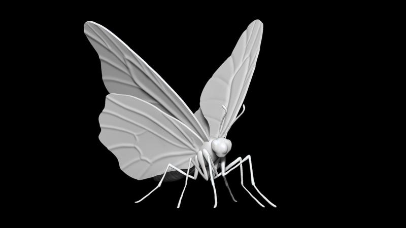 high poly butterfly