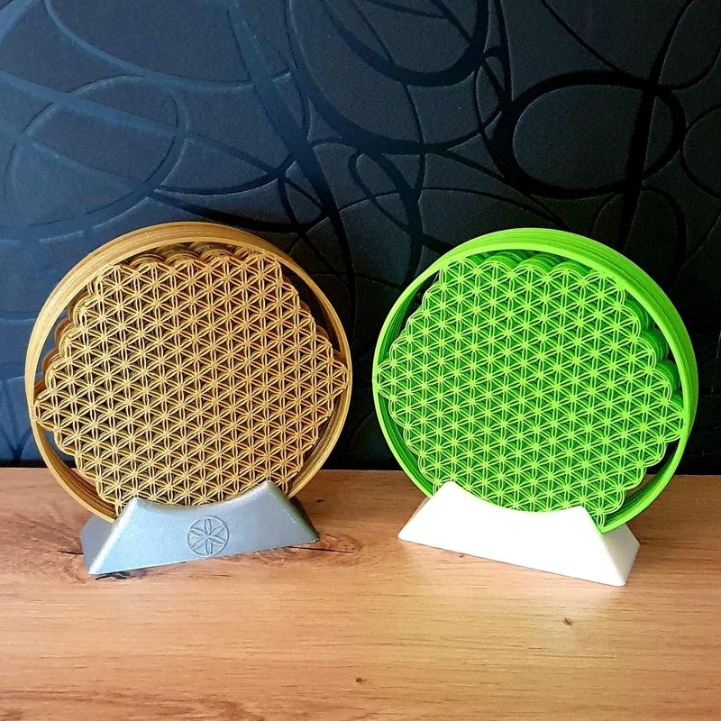 SEED OF LIFE DRINK COASTERS free base for coasters