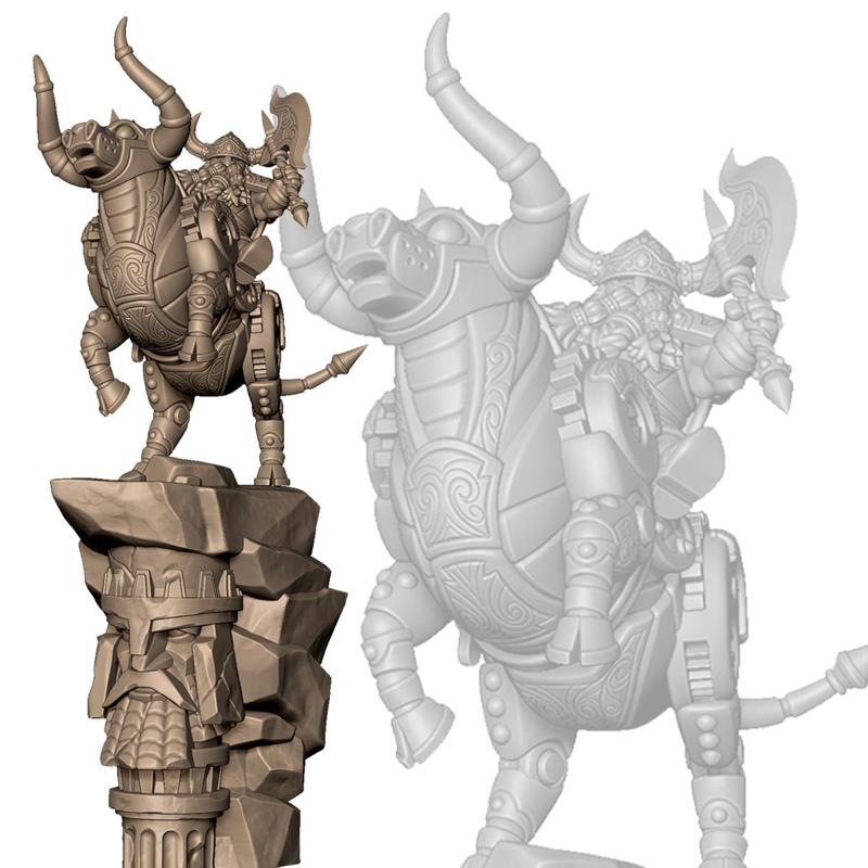 Golden bull and bull rider