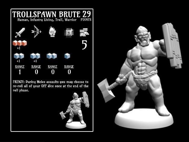 Trollspawn Brute (18mm scale)