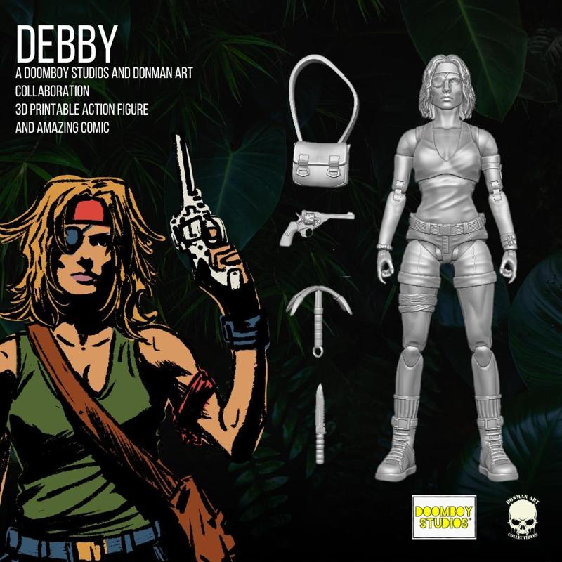Debby Doomboy Studios and Donman 3D printable full action figure