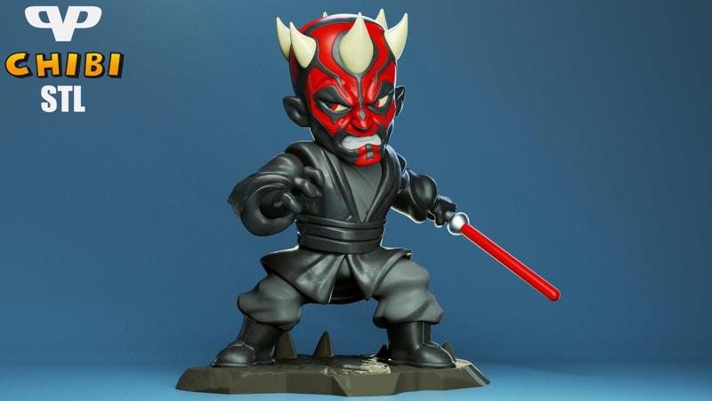 Darth Maul Chibi for 3D Printing STL