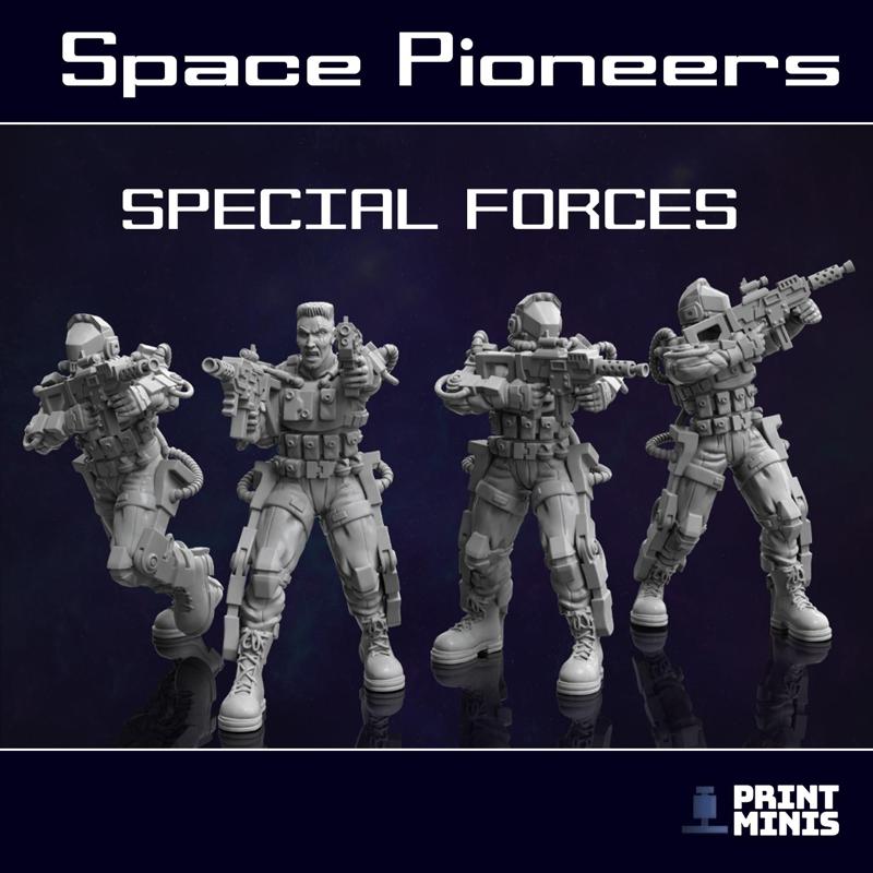 Space Soldiers - Special Forces Military x 4 - Space Pioneers Collection
