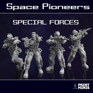 Space Soldiers - Special Forces Military x 4 - Space Pioneers Collection
