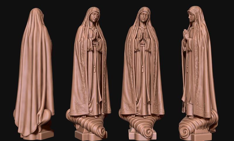 Virgin Fatima - Portugal - CNC - Wood - Metal