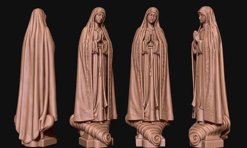 Virgin Fatima - Portugal - CNC - Wood - Metal