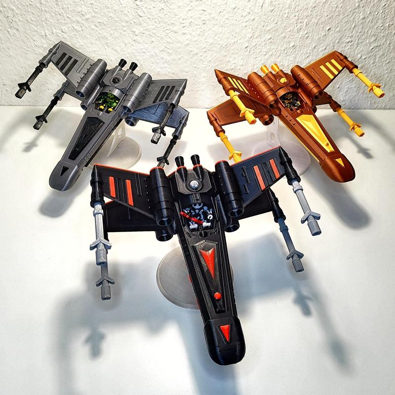 X WING - 3 Versions! - Print in Place / NO Supports
