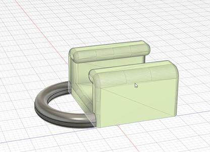 Quick-Clip keychain ring on base