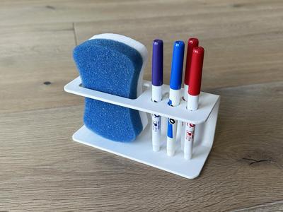 Whiteboard pen + eraser holder. Wall mount
