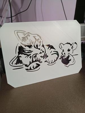 Cat and Mouse - Stencil template