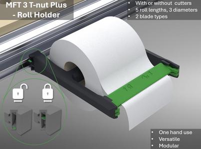Roll Holder / Tape Dispenser for T-Nut Plus