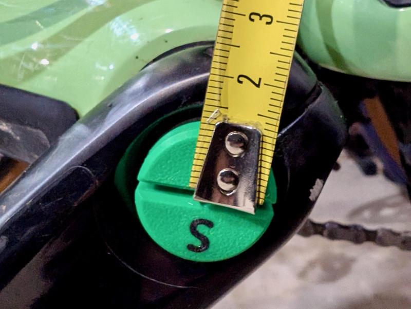 Bicycle Crank Spindle Tape Measure Holding Tool