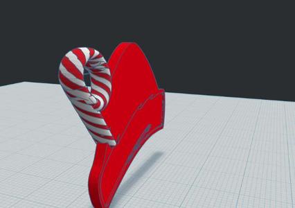 Santa Cane Charm: Festive Santa Hat Keychain with Candy Cane Holder