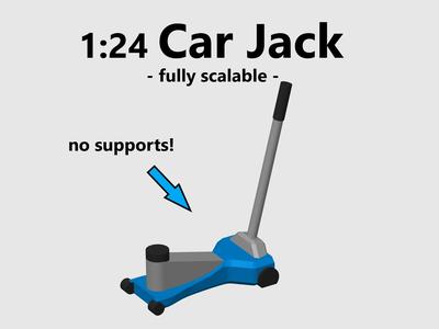 hydraulic Car Jack - 1:24 scale garage diorama accessories