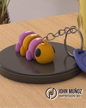 Caterpillar Cute - Articulated Version & Keychain