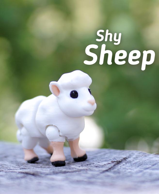 Shy Sheep - Articulated fidget Sheep - Ludo Animal