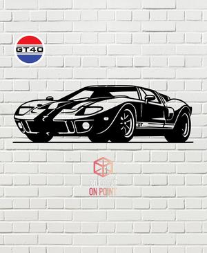 FORD GT40 VINTAGE - 2D WALL ART #1
