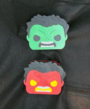 Blokkheadz Hulk / Red Hulk - Magnet, Ornament and Regular Collectibles