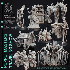 Puppet Masters show - 12 Models with stats and illustrations - Pre supported