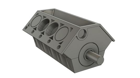 Flat-Pack mini V8 engine