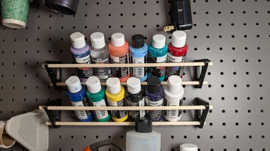 Pegboard Hobby Paint Rack