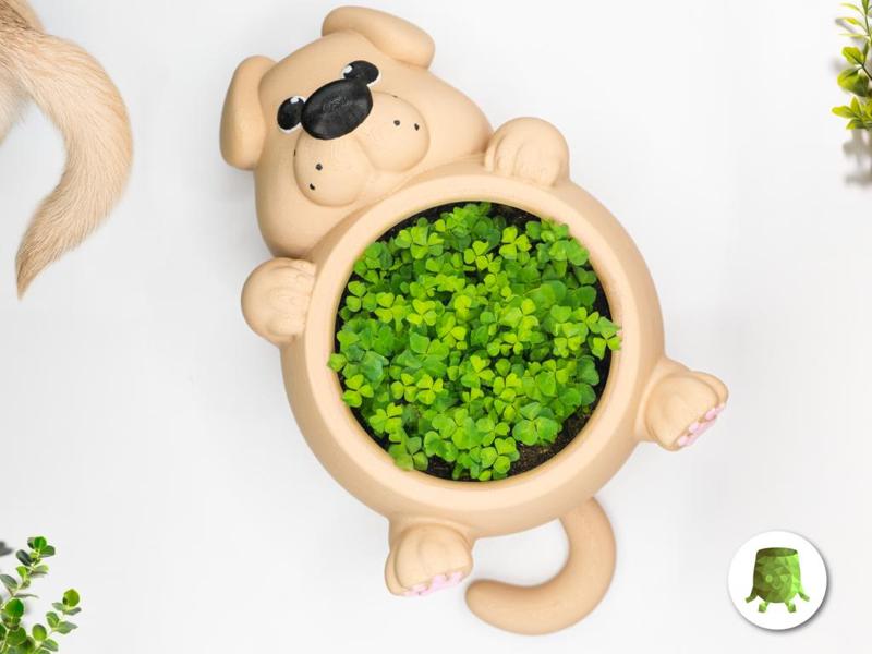 Chunky Dog Plant Pot
