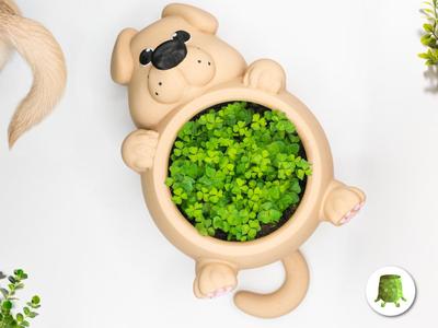 Chunky Dog Plant Pot