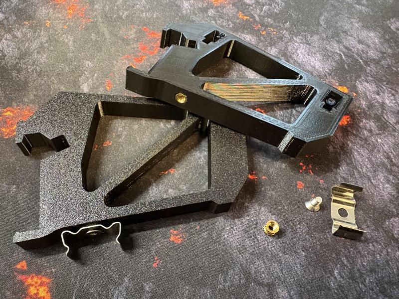 MMU3-Frame-Holder in 15° with additional holes for LED bar
