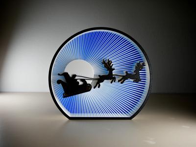Moonlight Santa String Art