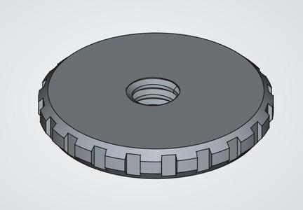Knurled Nut 1/4"-20 UNC Tripod Nut flat, Rändelmutter für Fotostativ