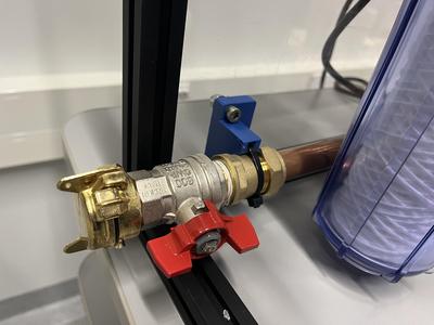 Panel mount for 22 mm pipe