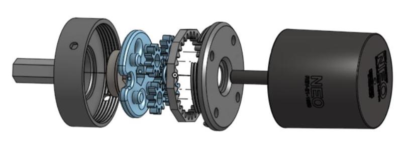 4:1 reduction planetary gearbox (FRC)
