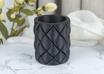 Fabric Touch Holder — Stylish Multi-Purpose Organizer with Quilted Rhombus Texture