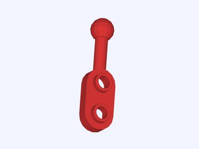 Plate, Round 1 x 2 with Open Studs and Bar with Tow Ball (CUSTOM PART)